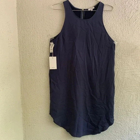 Wilfred Aritzia NWT Blue A Line Sleeveless Dress Size Medium - Picture 2 of 9